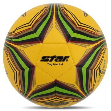 Мяч футбольный STAR TING MATCH 4 HYBRID SB3154C-05 №4 PU желтый-салатовый SB3154C-05 фото