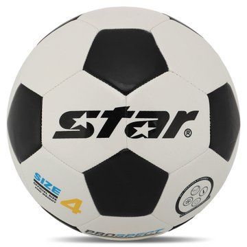 М'яч футбольний STAR PROSPECT SB8654 №4 PU білий-чорний SB8654 фото