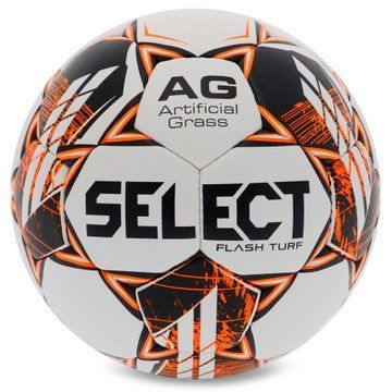Мяч футбольный SELECT FLASH TURF FIFA BASIC V23 FLASH-TURF-WOR №4 белый-оранжевый FLASH-TURF-WOR фото