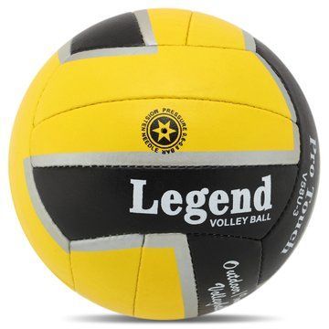 Мяч волейбольный LEGEND LG2120 №5 PU желтый-черный LG2120 фото
