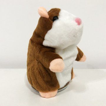 Говорящий хомяк повторюшка детская интерактивная мягкая игрушка повторюша. Цвет: коричневый ws48293 фото