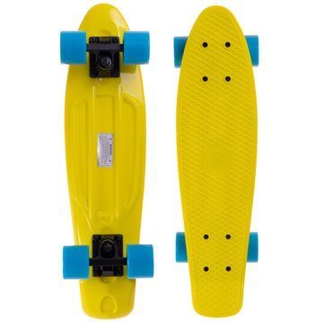 Пенни борд Penny Board круизер пластиковый 22' FISH SK-401-4 желтый-черный-голубой SK-401-4 фото