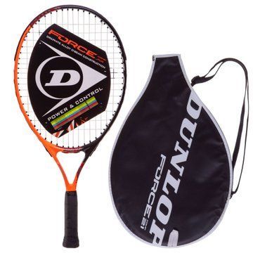 Ракетка для великого тенісу дитяча DUNLOP FORCE COMP DL676933Z 5-6років 21' чорний-помаранчевий DL676933Z фото