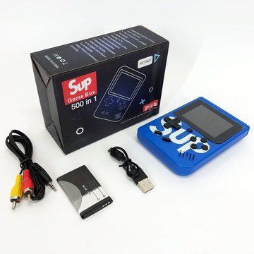 Игровая приставка консоль Sup Game Box 500 игр, Ретро приставка денди, Тетрис приставка. Цвет: синий ws76459-3 фото