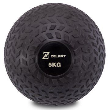Слэмбол мяч набивной для кроссфита и фитнеса Slam Ball Zelart FI-7474-5 5кг чорний FI-7474-5 фото