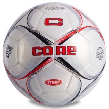 Мяч футбольный HYBRID CORE STRAP CR-014 №5 PU белый-бордовый-черный CR-014 фото