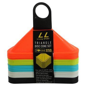 Фишки конусы тренировочные треугольные набор SP-Sport C-8651 50шт цвета в ассортименте C-8651 фото