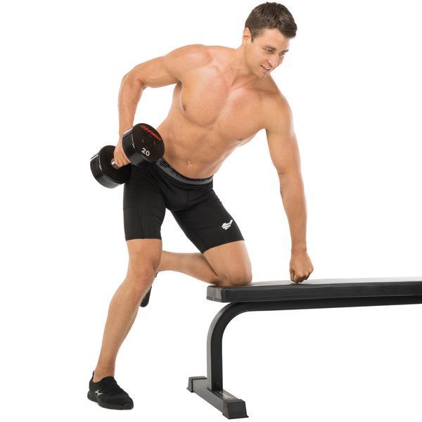 Гантель цільна професійна з поліуретановим покриттям LIFE FITNESS SC-80081-20 1шт 20кг чорний-червоний SC-80081-20 фото