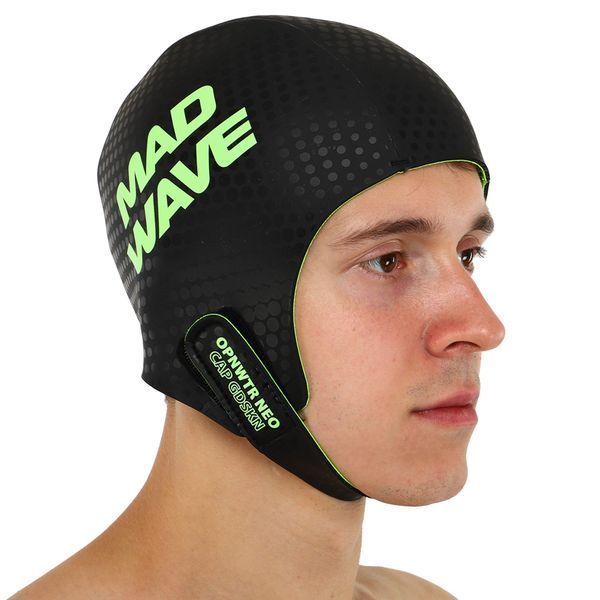 Шолом для тріатлону та плавання на відкритій воді MADWAVE OPNWTR NEO CAP GDSKN M204208 розмір S-XL кольору в асортименті S-M M204208 фото