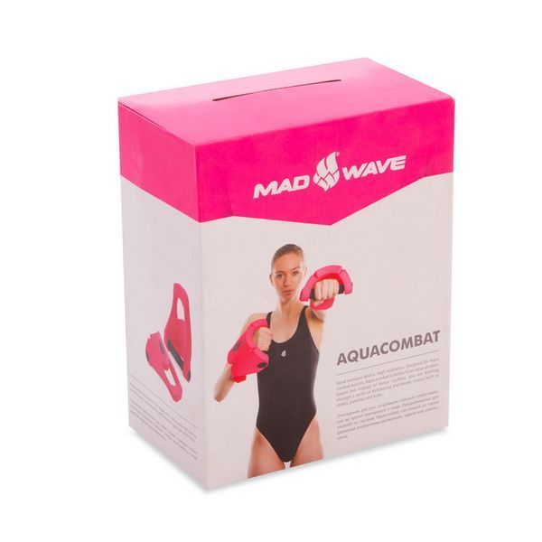 Гантели для аквафитнеса и аквааэробики аква-гантели Aqua Dumbbells MadWave AQUACOMBAT M082301 2шт розовый M082301 фото