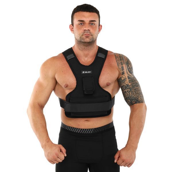 Жилет утяжелитель с регулируемым весом Zelart WEIGTH VEST TA-7812-10 вес-1-10кг серый TA-7812-10 фото
