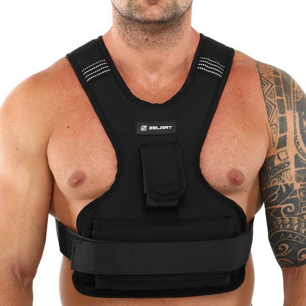 Жилет утяжелитель с регулируемым весом Zelart WEIGTH VEST TA-7812-10 вес-1-10кг серый TA-7812-10 фото