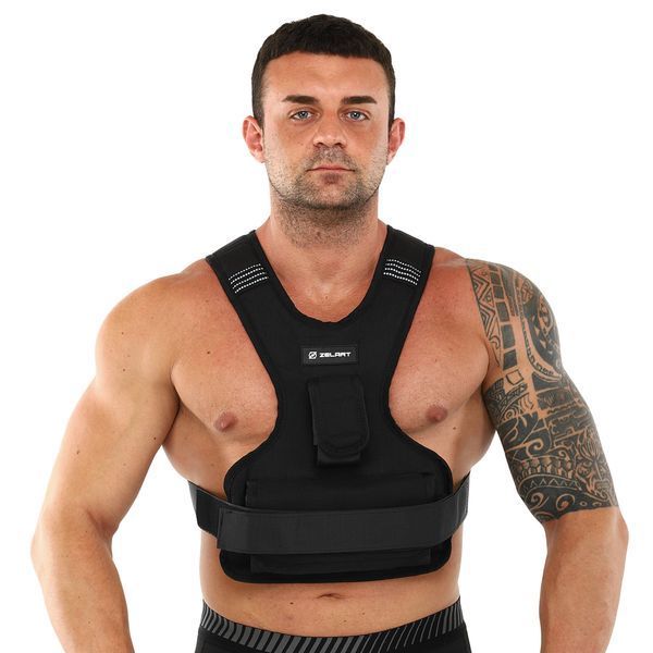 Жилет утяжелитель с регулируемым весом Zelart WEIGTH VEST TA-7812-10 вес-1-10кг серый TA-7812-10 фото