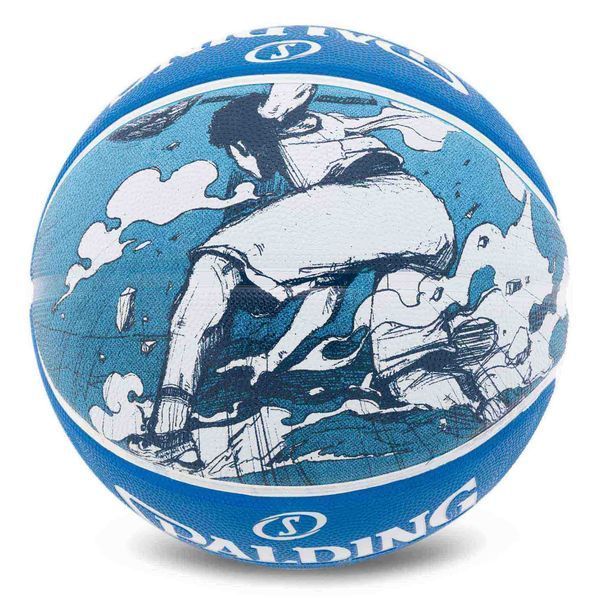 Мяч баскетбольный резиновый SPALDING SKETCH DRIBBLE 84448Y размер 7 синий 84448Y фото