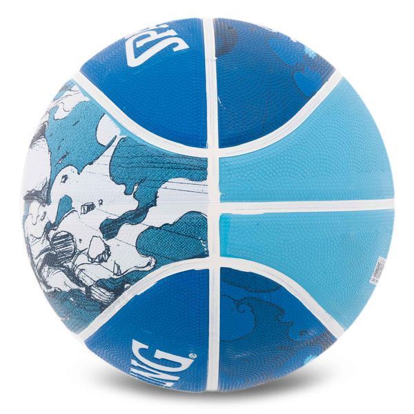 Мяч баскетбольный резиновый SPALDING SKETCH DRIBBLE 84448Y размер 7 синий 84448Y фото