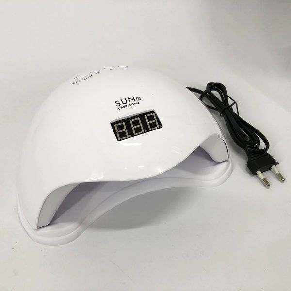 Лампа для манікюру Sun 5 nail lamp FD93-1 led для сушіння гель лаку з таймером для домашнього використання ws97876 фото