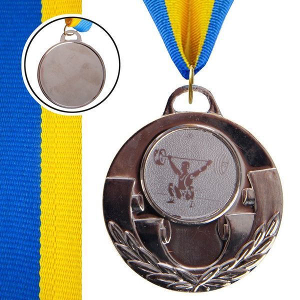 Медаль спортивная с лентой тематическая SP-Sport AIM Тяжелая атлетика C-4846-0096 o5см золото, серебро, бронза C-4846-0096 фото