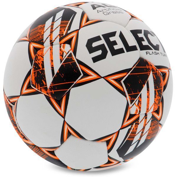 Мяч футбольный SELECT FLASH TURF FIFA BASIC V23 FLASH-TURF-WOR №4 белый-оранжевый FLASH-TURF-WOR фото