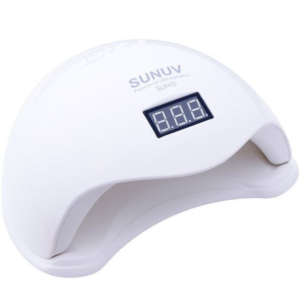 Лампа для манікюру Sun 5 nail lamp FD93-1 led для сушіння гель лаку з таймером для домашнього використання ws97876 фото