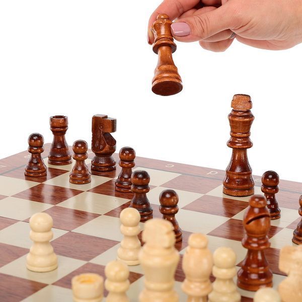 Шахматы настольная игра деревянные ZOOCEN FL440 размер 39,5см x 39,5см x 2,75см FL440 фото