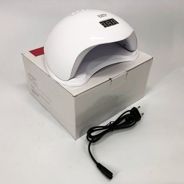 Лампа для манікюру Sun 5 nail lamp FD93-1 led для сушіння гель лаку з таймером для домашнього використання ws97876 фото