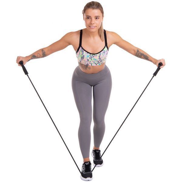 Эспандер многофункциональный для фитнеса 5 жгутов Resistance Band Zelart ET-500 в чехле разноцветный ET-500 фото