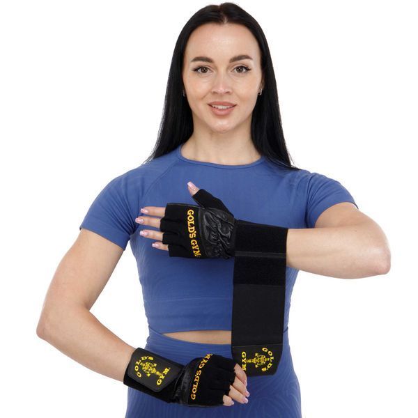 Рукавиці для фітнесу та важкої атлетики GOLDS GYM BC-3603 розмір S-XL чорний BC-3603 фото