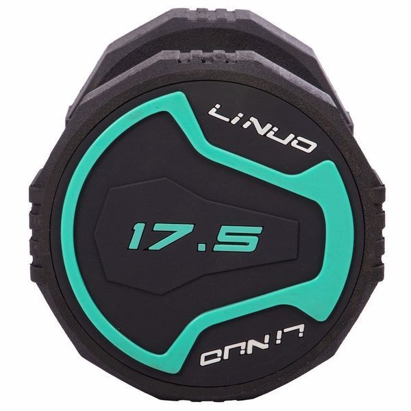 Гантель цільна професійна з поліуретановим покриттям LI NUO TA-3614-17_5 1шт 17,5кг чорний TA-3614-17_5 фото