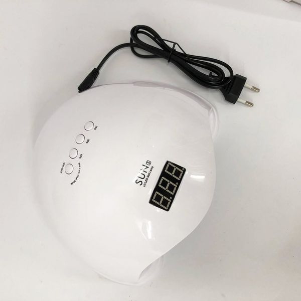 Лампа для манікюру Sun 5 nail lamp FD93-1 led для сушіння гель лаку з таймером для домашнього використання ws97876 фото