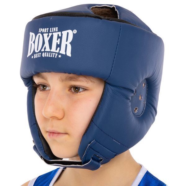 Шлем боксерский открытый с усиленной защитой макушки искусственная кожа BOXER 2030-N M-L цвета в ассортименте M 2030-N фото