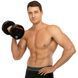 Гантель цільна професійна з поліуретановим покриттям LIFE FITNESS SC-80081-12 1шт 12кг чорний-червоний SC-80081-12 фото 7