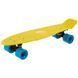 Пенні борд Penny Board круїзер пластиковий 22' FISH SK-401-4 жовтий-чорний-блакитний SK-401-4 фото 2