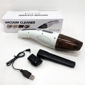 Пылесос автомобильный Car Vacuum Cleaner HY05 на АККУМУЛЯТОРЕ. Цвет: белый ws61597-1 фото