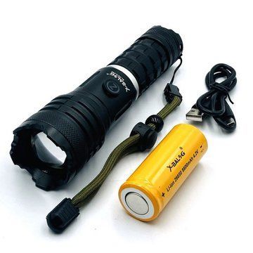 Алюминиевый аккумуляторный ручной фонарик Bailong BL-P913-P90 светодиодный с мощной линзой ws73448 фото