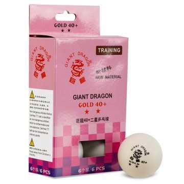 Набор мячей для настольного тенниса GIANT DRAGON STANDARD MT-5692 2star 6шт белый MT-5692 фото