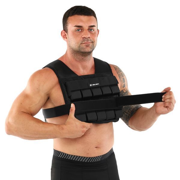 Жилет утяжелитель с регулируемым весом Zelart WEIGTH VEST TA-7815-20 вес-1-20кг черный TA-7815-20 фото