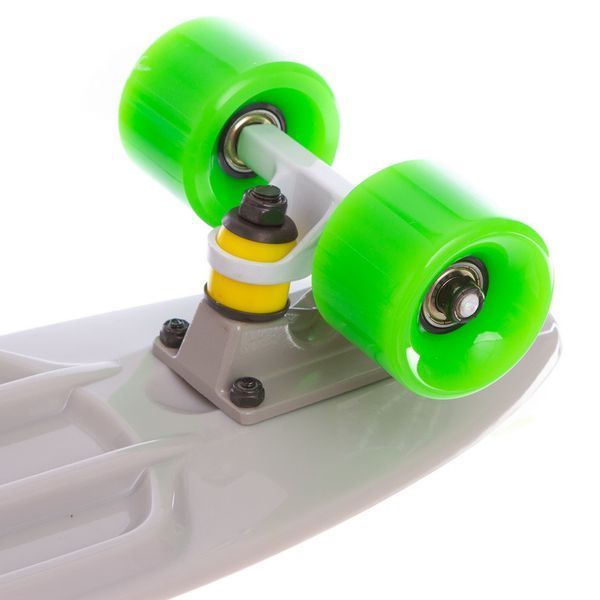Пенни борд Penny Board круизер пластиковый 22' FISH SK-401-38 серый-белый-салатовый SK-401-38 фото