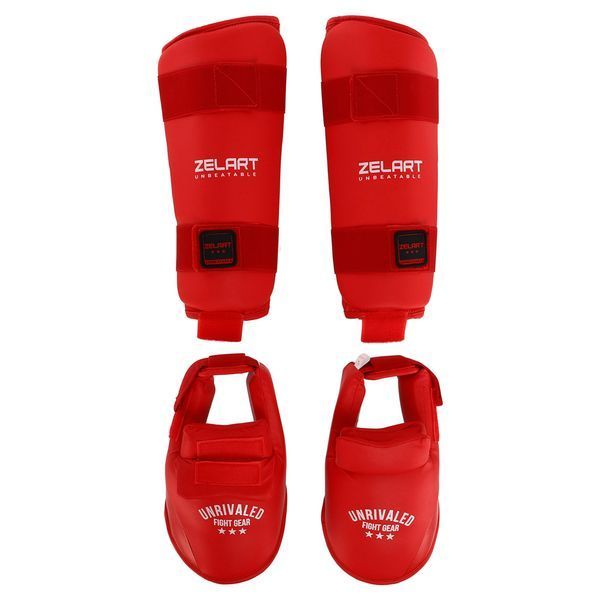Захист гомілки та стопи для карате щитки та фути Zelart BO-7249 XS-XL кольори в асортименті S BO-7249 фото