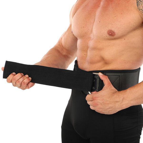 Пояс атлетический текстильный EZOUS HARBINGER POWER BELT O-10 спинка-20см размер S-L черный O-10 фото