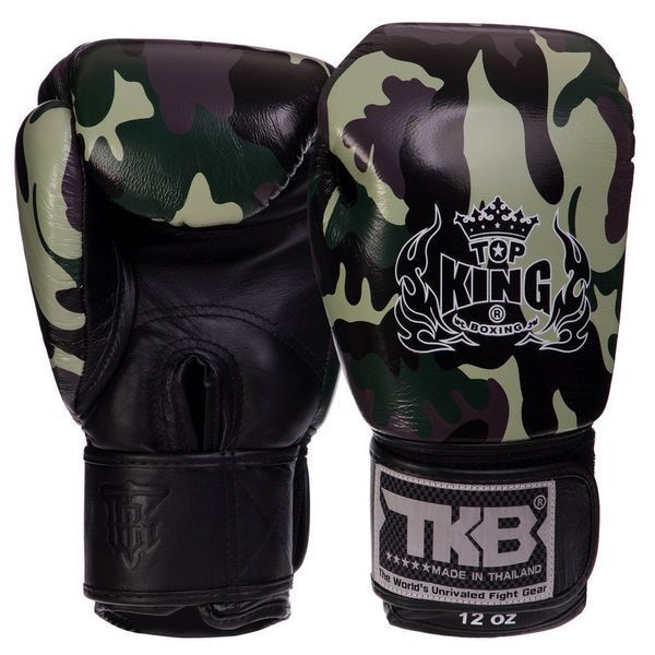 Перчатки боксерские на липучке кожаные TOP KING Empower Camouflage TKBGEM-03 8-18унций цвета в ассортименте 8 унции TKBGEM-03 фото