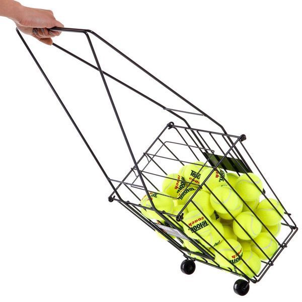 Корзина для теннисных мячей TENNIS BALL CART на 72 мяча TELOON T111-72 черный T111-72 фото