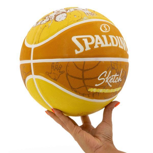 Мяч баскетбольный резиновый SPALDING SKETCH CRACK 84450Y размер 7 желтый 84450Y фото