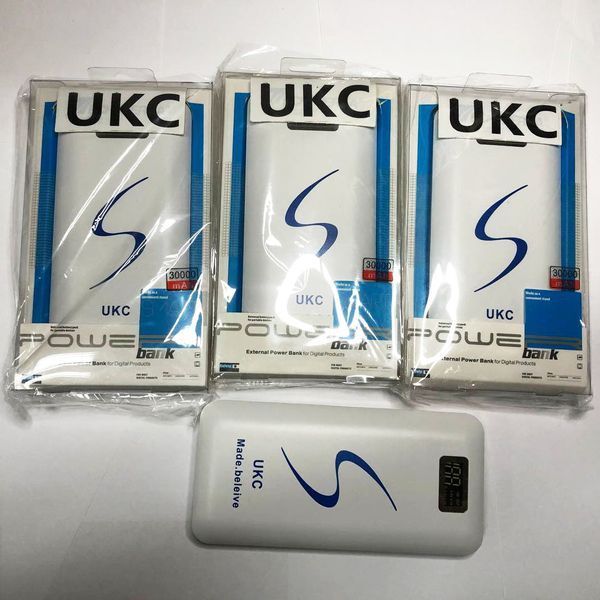 Портативне мобільне заряджання Power Bank 30000/9600mAh UKC, Умб зарядне power bank. Колір: білий ws33715 фото
