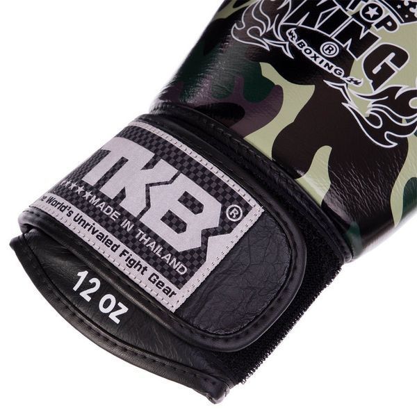 Перчатки боксерские на липучке кожаные TOP KING Empower Camouflage TKBGEM-03 8-18унций цвета в ассортименте 8 унции TKBGEM-03 фото
