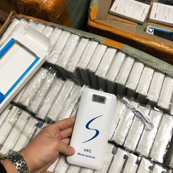 Портативне мобільне заряджання Power Bank 30000/9600mAh UKC, Умб зарядне power bank. Колір: білий ws33715 фото