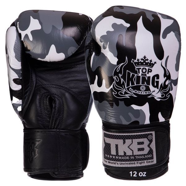 Перчатки боксерские на липучке кожаные TOP KING Empower Camouflage TKBGEM-03 8-18унций цвета в ассортименте 8 унции TKBGEM-03 фото