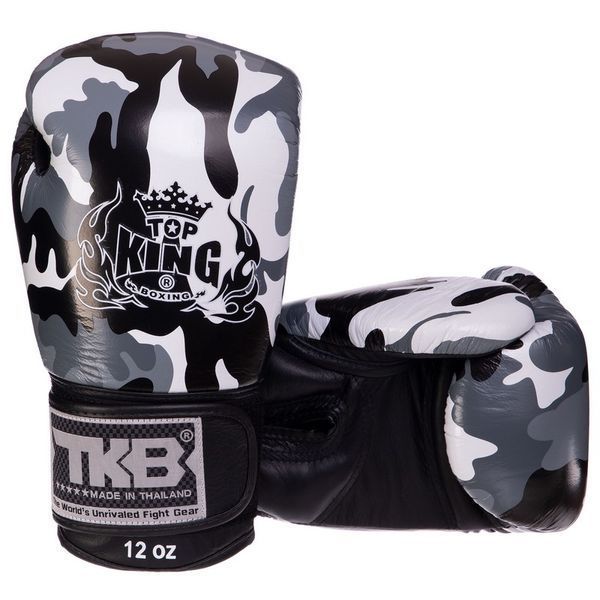 Перчатки боксерские на липучке кожаные TOP KING Empower Camouflage TKBGEM-03 8-18унций цвета в ассортименте 8 унции TKBGEM-03 фото
