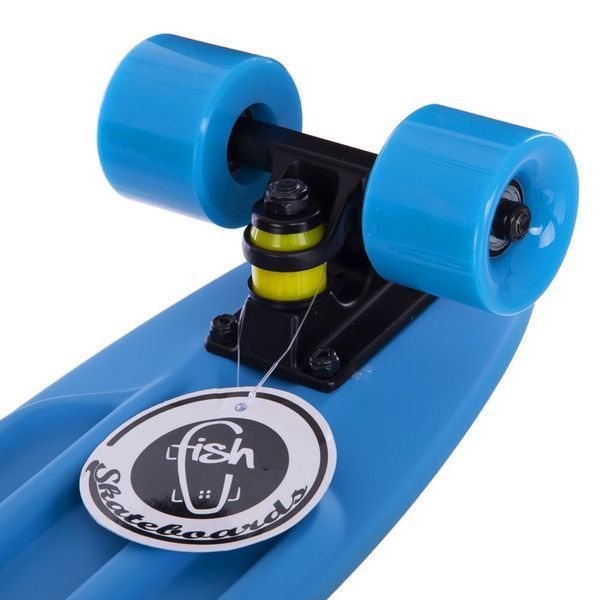 Пенни борд Penny Board круизер пластиковый RUBBER 22' RUBBER SOFT FISH SK-410-3 зеленый-синий SK-410-3 фото