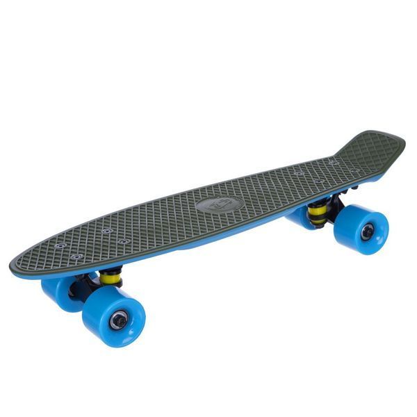 Пенни борд Penny Board круизер пластиковый RUBBER 22' RUBBER SOFT FISH SK-410-3 зеленый-синий SK-410-3 фото
