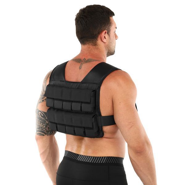 Жилет утяжелитель с регулируемым весом Zelart WEIGTH VEST TA-7815-20 вес-1-20кг черный TA-7815-20 фото